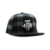 Plaid Leather Buckle Back Hat